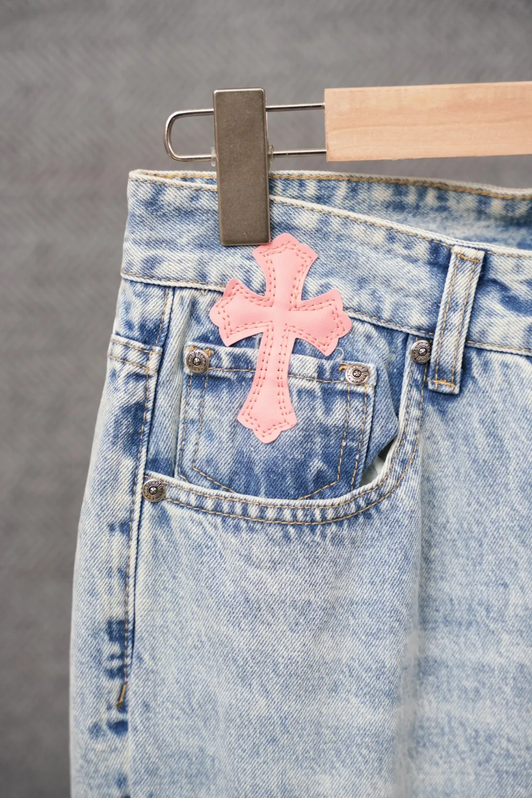 ：S 031 & Chrome Hearts Light Blue Same Style ：Light Blue Size：28 30 32 34 （S-XL)